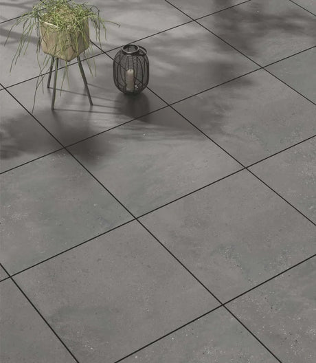 CONCRETO NERO MATT  - SIMPOLO-TILES -  (  - ROCK DECK MATT - 400x400x12 mm - 16inchX16inchX0.5inch )