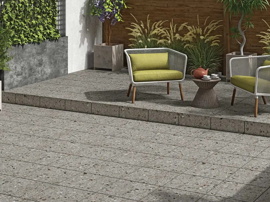 CHEPO OLIVE MATT - SIMPOLO-TILES -  (  - ROCK DECK MATT - 400x400x12 mm - 16inchX16inchX0.5inch )