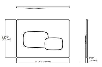 PEBBLE-FACE PLATE(FLUSHPLATE)MECHANICAL - KOHLER PREMIUM -  ( POLISHED CHROME - PREMIUM - 0x0 mm - 0inchx0inch )