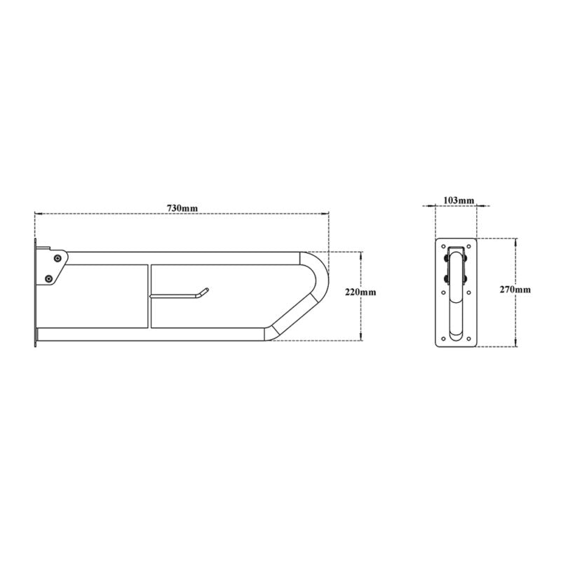 GRAB BAR SWIVEL - VIKING -  ( BRUSHED - SS 304 - 0x0 mm - 0inchx0inch )