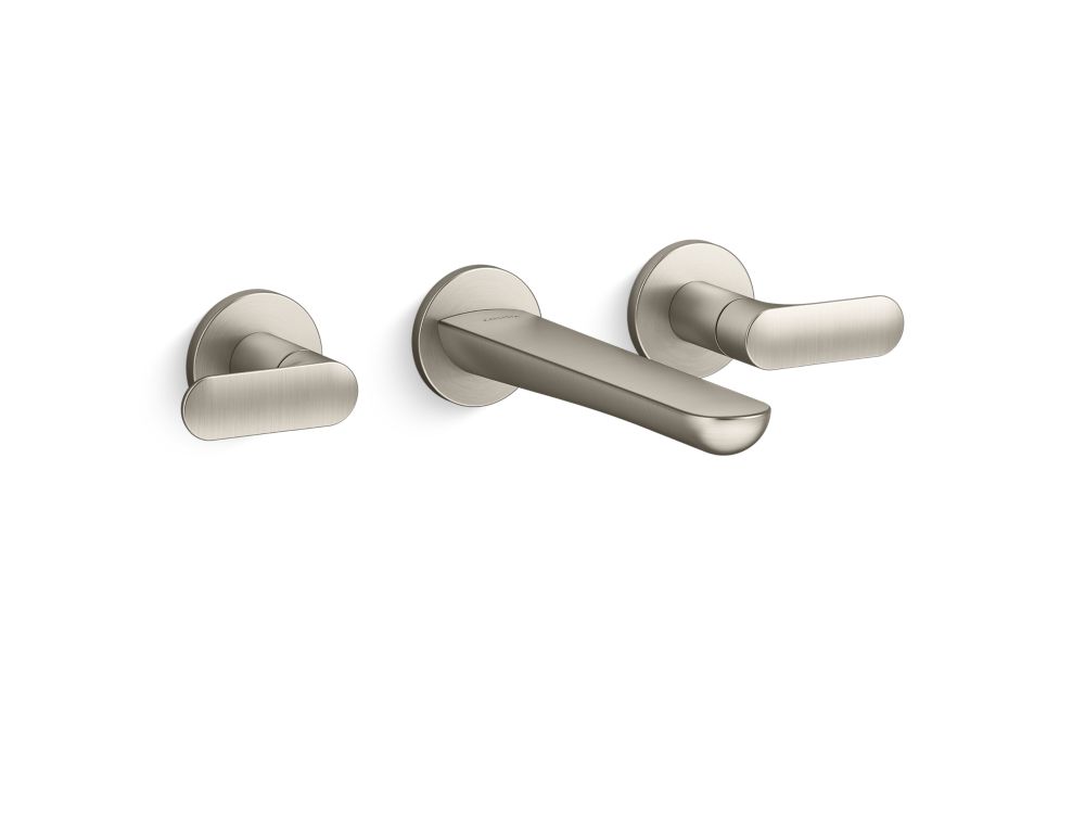 KALLISTA WIDESPREAD WALL MOUNT WIDESPREAD SINK FAUCET, LEVER HANDLES - KOHLER LUXURY - ( BRUSHED NICKEL - LUXURY - 0x15 mm - 0inchX0.5inch )