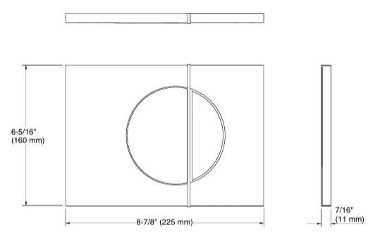 FACEPLATE (FLUSH PLATE) MECHANICAL - KOHLER PREMIUM - ( POLISHED CHROME - PREMIUM - 0x0 mm - 0inchx0inch )