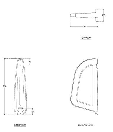NEW DIVISIONAL PLATE - HINDWARE - ( STAR WHITE - ART - 760x370 mm - 30inchX14inch )