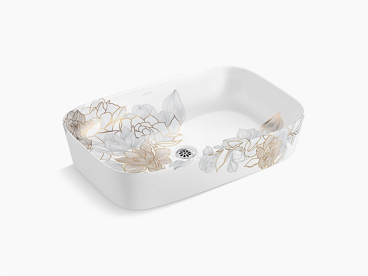 MODERNLIFE EDGE TM RECTANGULAR TABLE-TOP WASH BASIN WITHOUT OVERFLOW - KOHLER LUXURY - ( WHITE - LUXURY - 600x396 mm - 24inchX15.8inch )