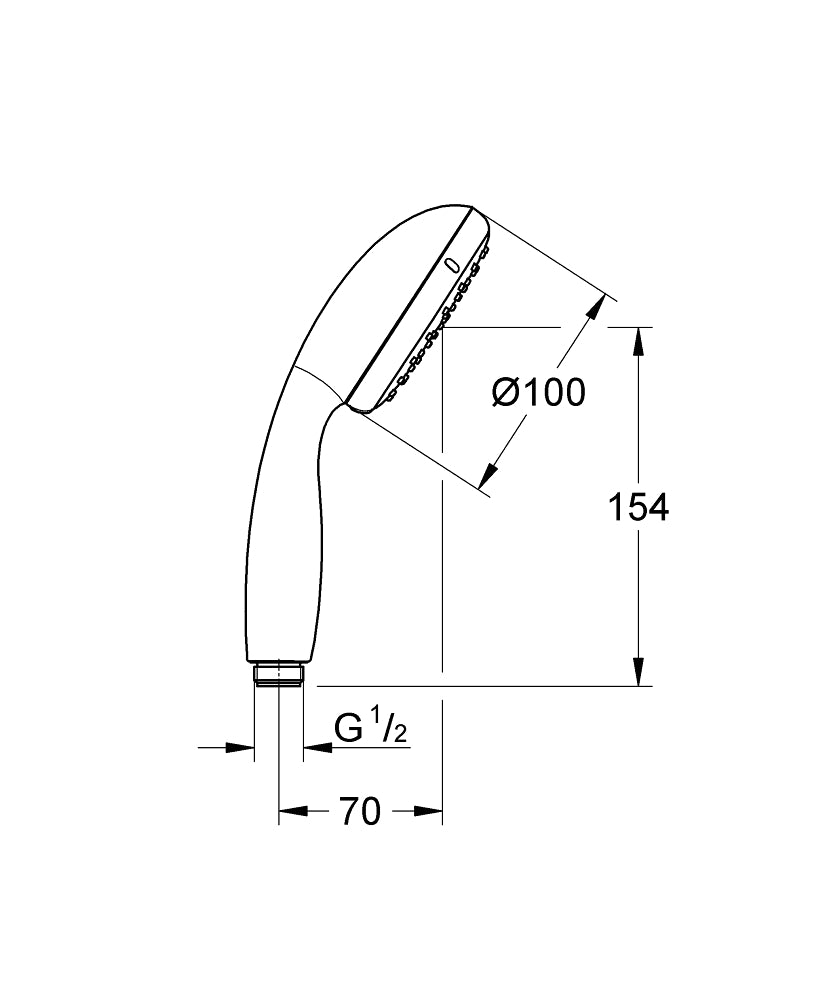 TEMPESTA 100 I HAND SHOWER - GROHE - ( CHROME - G3 - TEMPESTA - 0x15 mm - 0inchX0.6inch )