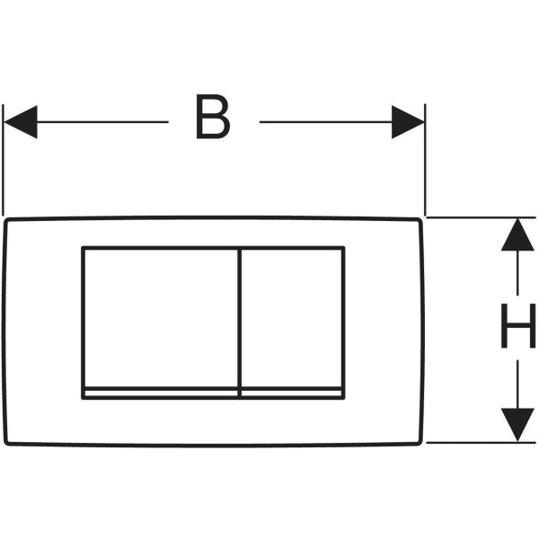 ACTUATOR PLATE TWINLINE 30 DUAL PL - GEBERIT - ( MATT CHR - TWINLINE - 0x0 mm - 0inchx0inch )