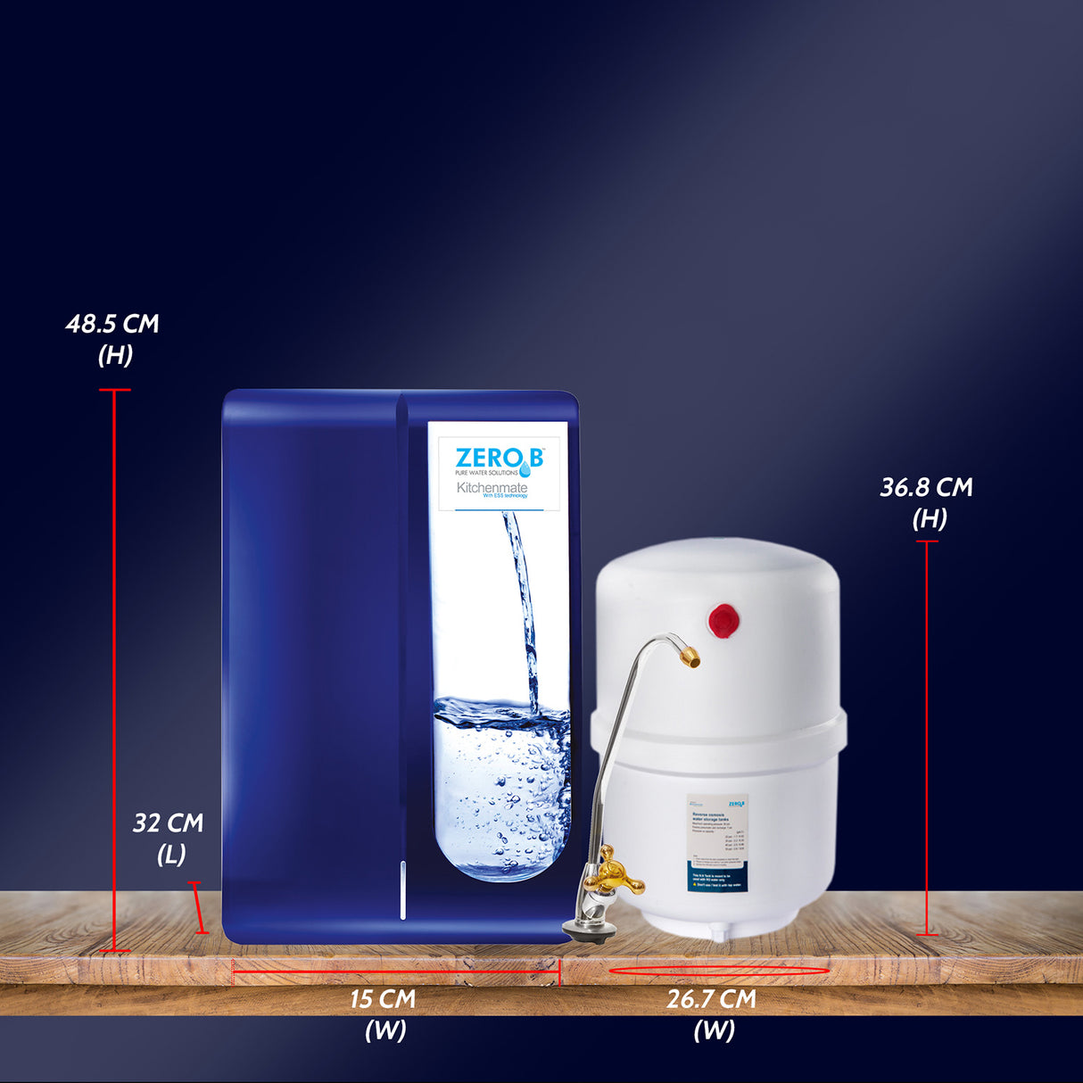 KITCHENMATE ESS NM - ZERO B ION EXCHANGE - ( WHITE - HWS - 0x0 mm - 0inchx0inch )