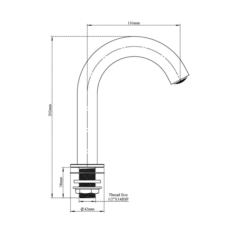 FOOT OPRATED TAP W/1200MM HOSE & SPOUT - VIKING - ( POLISHED CHROME - - 0x15 mm - 0inchX0.6inch )