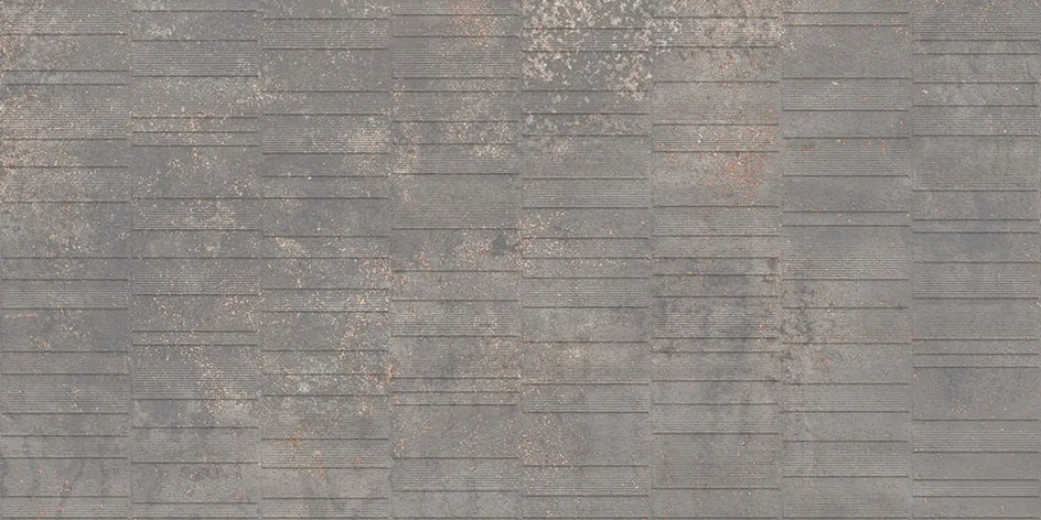 GROOVE IRON SLATE MATT TEXTURE - SIMPOLO-TILES - ( - IMPATTO MATT - 1198x598 mm - 48inchX24inch )