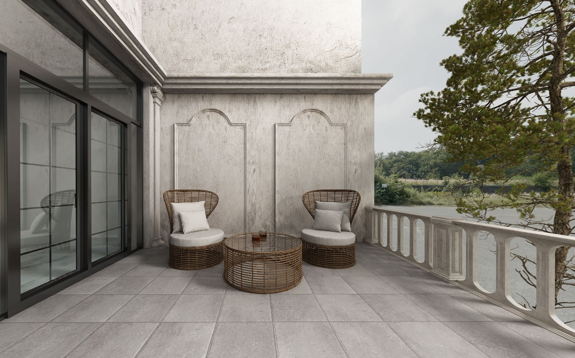 METEOR SAND MATT - SIMPOLO-TILES - ( - ROCK DECK 25 MATT - 400x400x12 mm - 16inchX16inchX0.5inch)