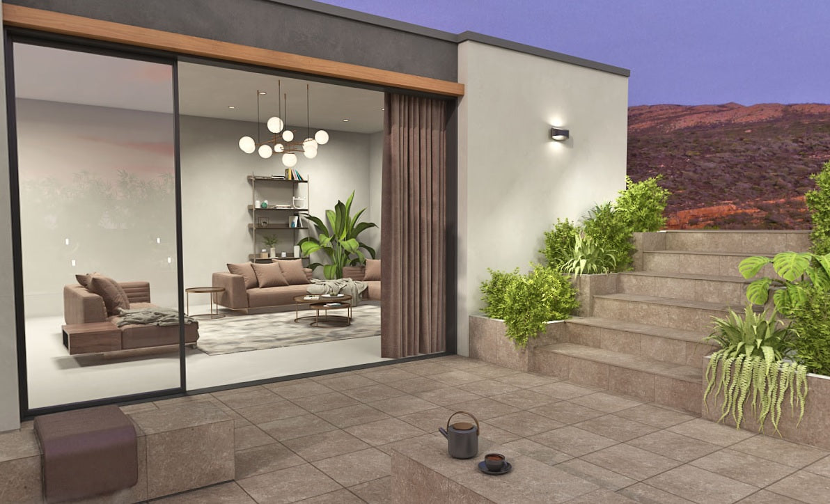 MAGMA LAVA MATT - SIMPOLO-TILES - ( - ROCK DECK 25 MATT - 400x400x12 mm - 16inchX16inchX0.5inch)