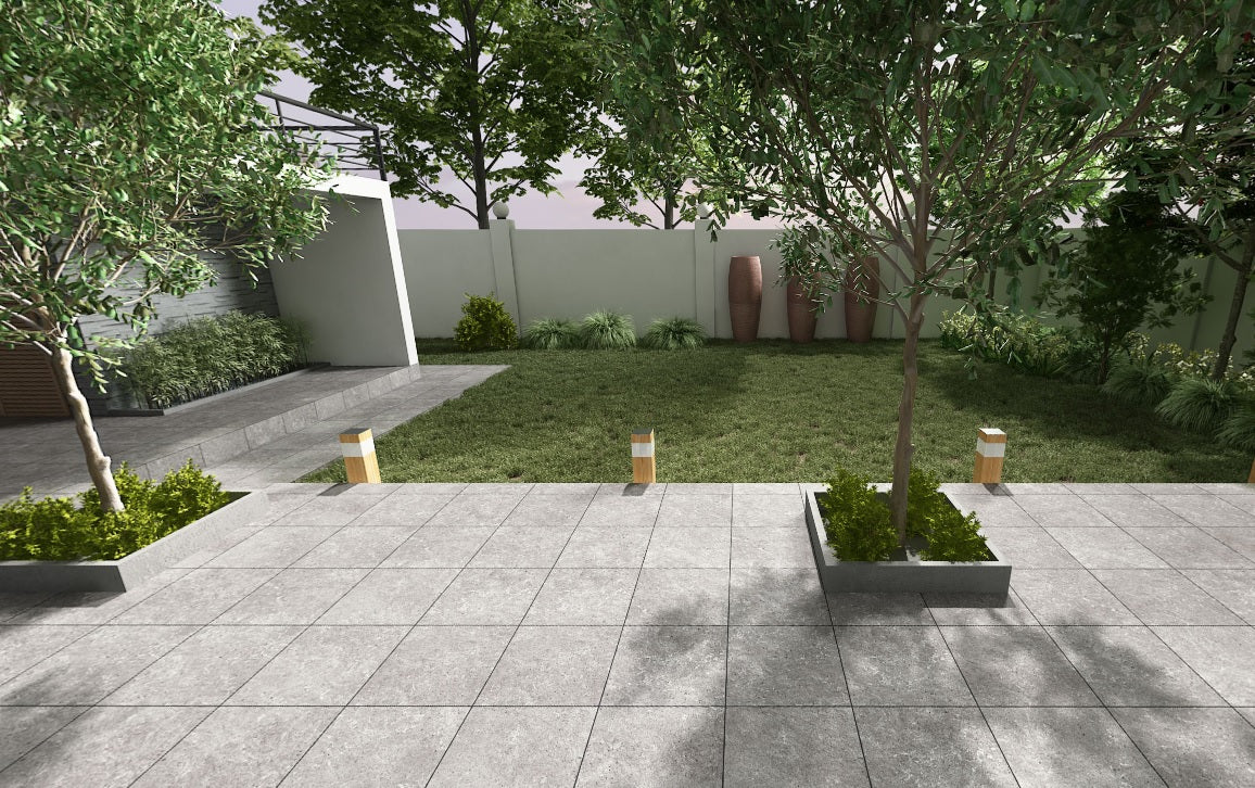 MAGMA SILVER MATT - SIMPOLO-TILES - ( - ROCK DECK 25 MATT - 400x400x12 mm - 16inchX16inchX0.5inch)