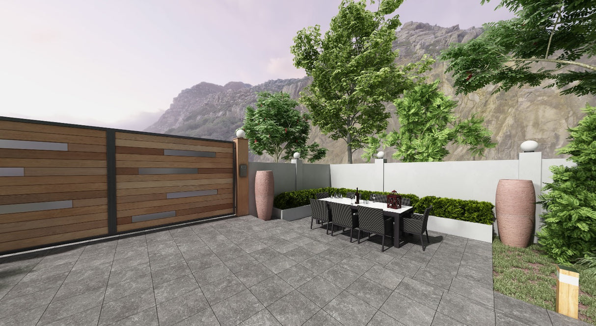 MAGMA GREY MATT - SIMPOLO-TILES -  (  - ROCK DECK-MATT - 400x400x12 mm - 16inchX16inchX0.48inch )