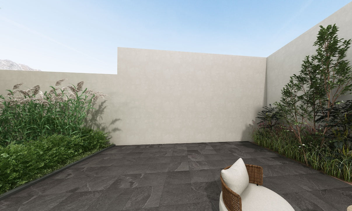 CANNON NERO MATT - SIMPOLO-TILES -  (  - ROCK DECK-MATT - 400x400x12 mm - 16inchX16inchX0.48inch )