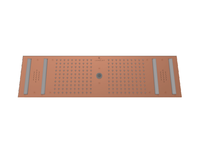 HYDRA LED CEILING SHOWER 4 FLOW WITH INST KIT - LUXELET - ( ROSS GOLD BRUSHED - MIK - 900x300 mm - 36inchX12inch )