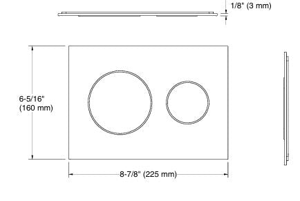 SKIM-PNEU.BLACK W/BUTTON FACE PLAT - KOHLER LUXURY - ( BLACK+BRUSHED BRONZE - LUXURY - 0x0 mm - 0inchX0inch )