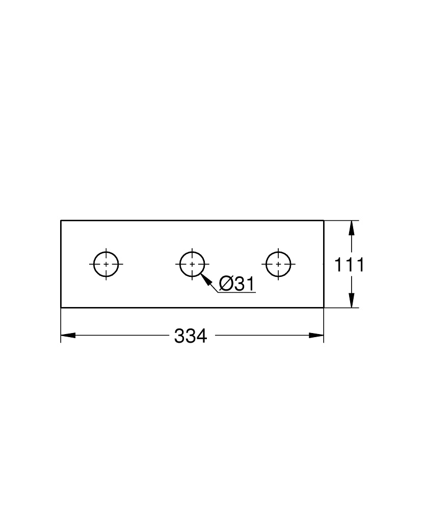 RAINSHOWER AQUA #3 CEILING SHOWER PLATE SPA LOGO 5C SPA - - 71,35 (111 X 334) - GROHE - ( CHROME - G5 - RAINSHOWER - 0x0 mm - 0inchX0inch )
