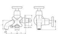 WINSTON EXPOSED BATH & SHOWER MONO (CROSS HANDLE) - AMERICAN STANDARD - ( CHROME - WINSTON - 0x15 mm - 0inchX0.6inch )