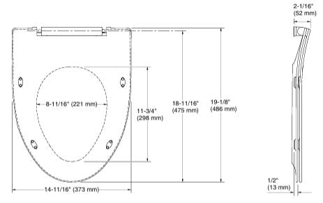 VEIL WH QC UF SEAT INDIGO FOR 75708IN-DGS - KOHLER PREMIUM - ( - PREMIUM - 0x0 mm - 0inchx0inch )