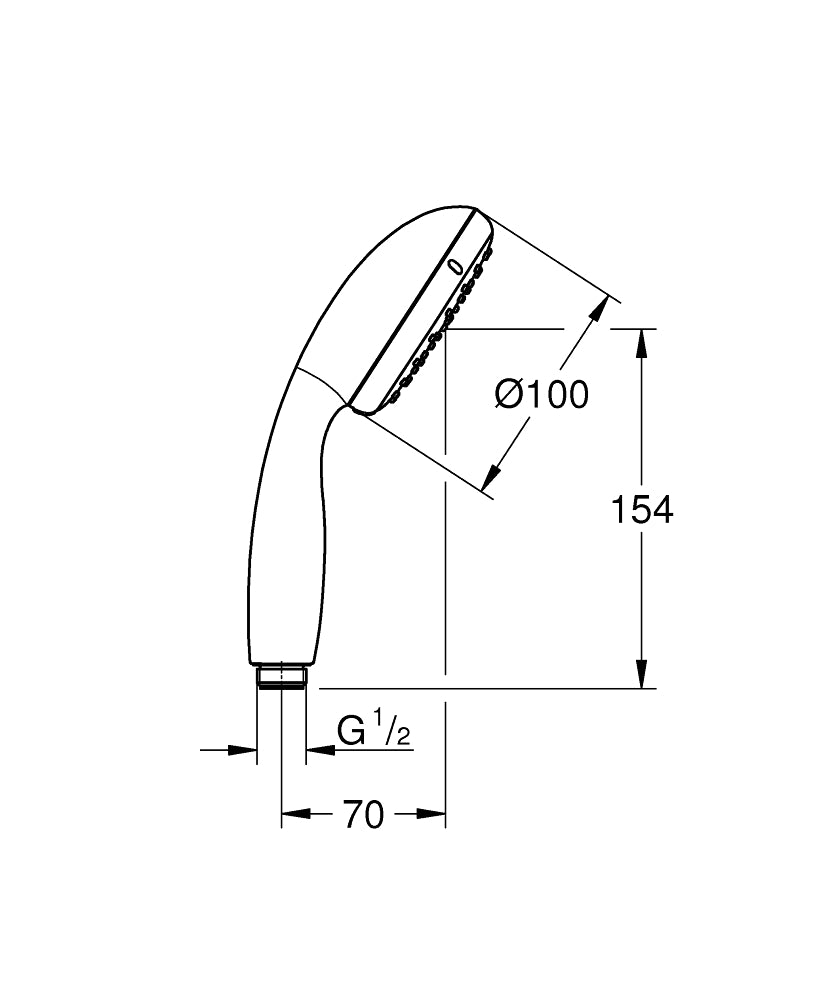 TEMPESTA 100 I HAND SHOWER 9.5L - GROHE - ( CHROME - G3 - TEMPESTA - 0x15 mm - 0inchX0.6inch )