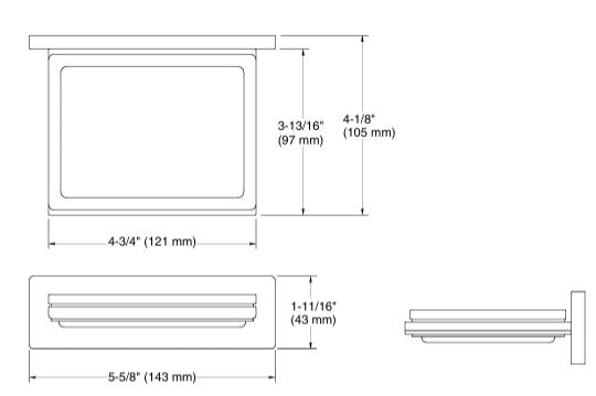 COMPLEMENTARY-SQUARE SOAP DISH GLASS - KOHLER POPULAR - ( POLISHED CHROME - POPULAR - 0x0 mm - 0inchx0inch )
