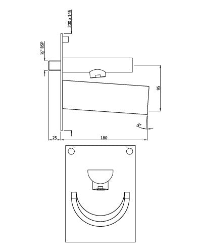 CONFLUENCE OVER HEAD SHOWER WITH WALL FLANGE - ARTIZE FAUCET - ( ANTIQUE COPPER - CONFLUENCE - 0x15 mm - 0inchX0.5inch )