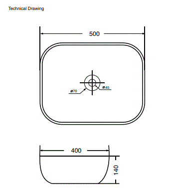 WASH BASIN TABLE MOUNTED RECT. - AQUANT -  ( CROCODILE LEATHER BLACK -  - 500x400 mm - 20inchX16inch )