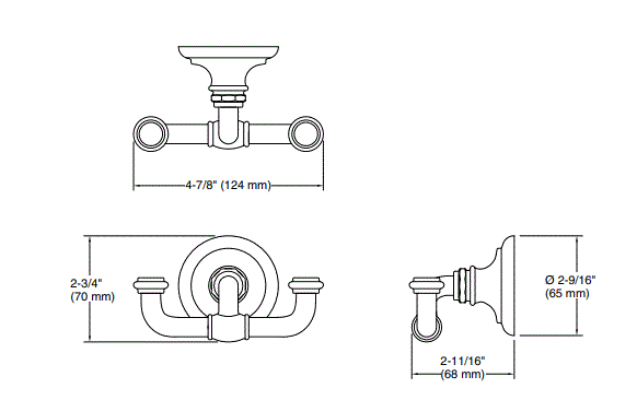 ARTIFACTS DOUBLE ROBE HOOK - KOHLER LUXURY - ( VIBRANT BRUSHED BRONZE - LUXURY - 0x0 mm - 0inchX0inch )