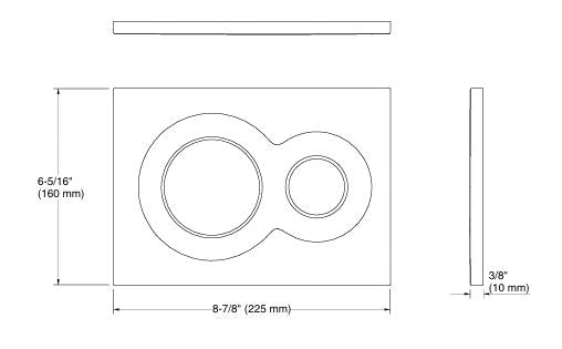 (PRUN)LYNK FACEPLATE (FLUSH PLATE)MECHAN - KOHLER PREMIUM -  ( BRUSHED NICKEL - PREMIUM - 0x0 mm - 0inchx0inch )