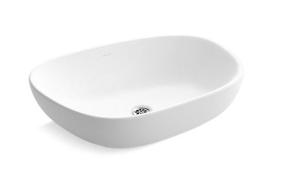 KANKARA-COUNTER TOP W/BASIN W/O FAU HOLE - KOHLER PREMIUM - ( WHITE - PREMIUM - 568x438 mm - 23inchX18inch )