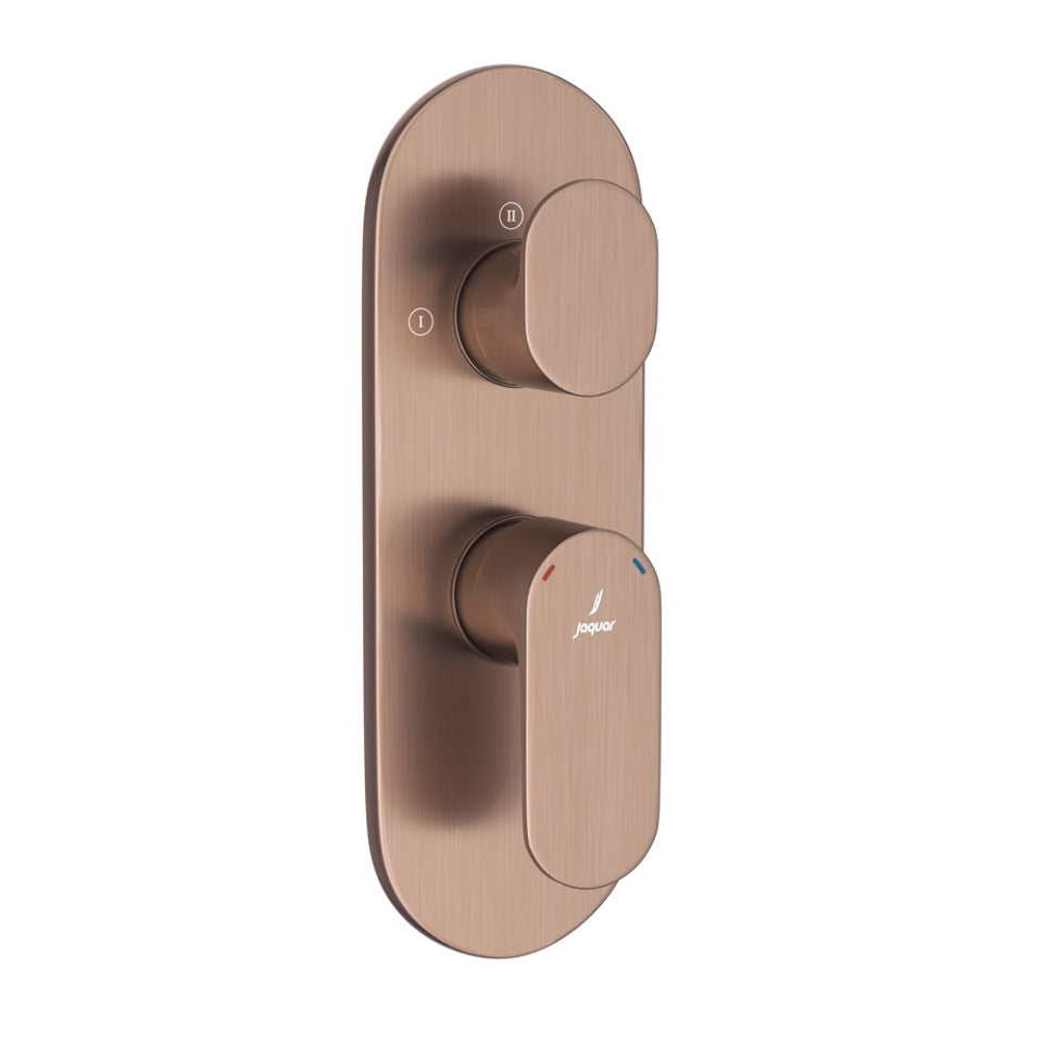 AQUAMAX EXPOSED PART KIT OF SINGLE LEVER SHOWER MIXER WITH 3-WAY OUTLET AND SLEEVE (COMPATIBLE WITH ALD-783N)- JAQUAR FAUCETS - ( ANTIQUE COPPER - OPAL PRIME - 0x15 mm - 0inchX0.5inch )