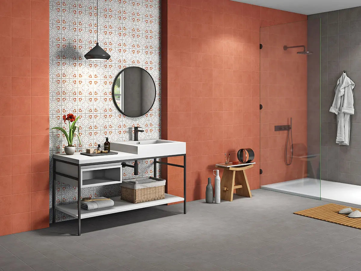 MOTIF CHILLI MATT - SIMPOLO-TILES - ( - TINY TILE MATT - 198x198 mm - 7.8inchX7.8inch )