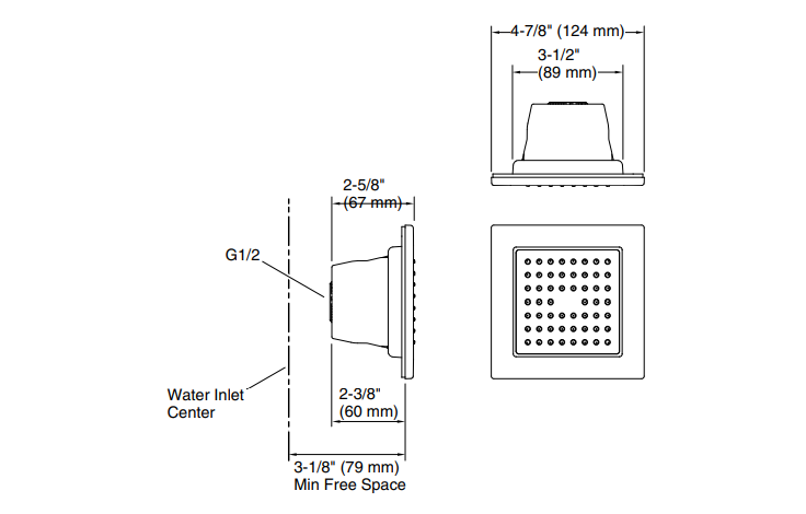 WATERTILE-SQ 54 NOZZLE BODY SPRAY - KOHLER PREMIUM -  ( POLISHED CHROME - PREMIUM - 0x0 mm - 0inchx0inch )