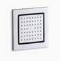 Square shower head with black border on a white background