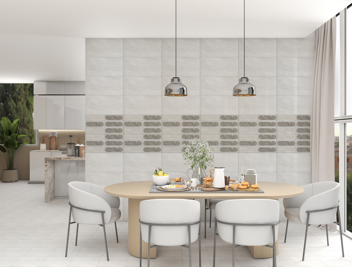 8086 HL - INDIAN TILES -  (  - BLACKBERRY GLOSSY - 600x300 mm - 24inchX12inch )