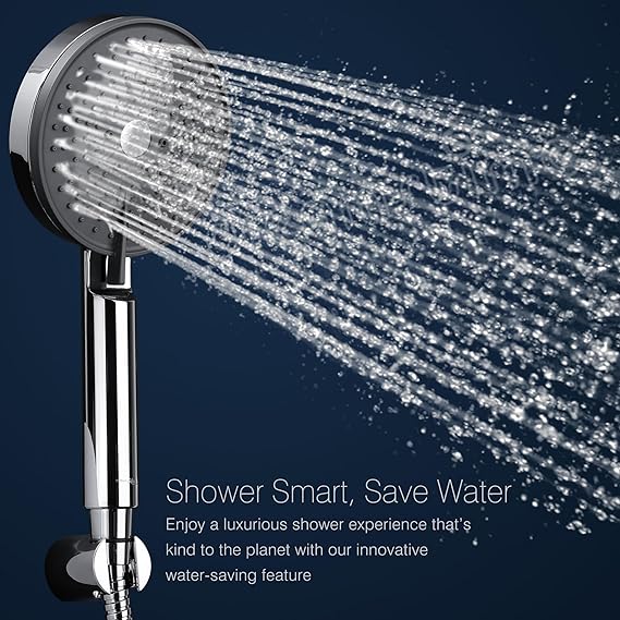 3 FUNCTION HAND SHOWER WITH 1.5 M, HOSE PIPE & HOOK - HINDWARE FAUCETS - ( CHROME - - 0x0 mm - 0inchX0inch )
