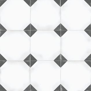 PRIME MO OCTAGONAL BLACK - CREANZA - ( - CREANZA VITRIFIED MOROCCAN - 600x600 mm - 24inchX24inch )