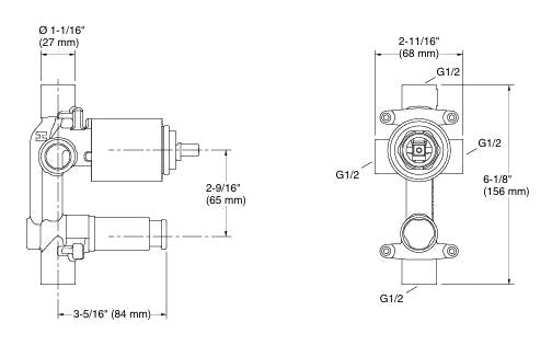 (PRUN)AQUA TURBO 235 MANUAL VALVE - KOHLER POPULAR -  ( FRENCH GOLD - POPULAR - 0x0 mm - 0inchx0inch )