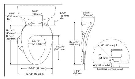 VEIL BIDET S/CVR FOR 28786IN-0 - KOHLER LUXURY - ( WHITE - LUXURY - 0x0 mm - 0inchX0inch )