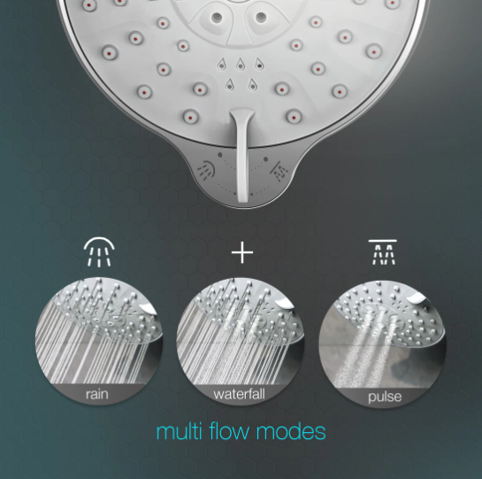 CLEO MULTI-FLOW SHOWER FILTER WITH SHOWER & ARM (HIGH HARDNESS CARTRIDGE) - SUNDRY - (CHROME - WATERSCIENCE - 0x0 mm - 0inchx0inch)