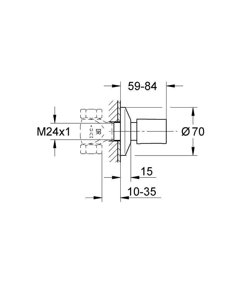 BAUCOSMOPOLITAN CONCEALED VALVE TRIMSET - GROHE-G2 - ( HARD GRAPHITE - G2 - BAUCOSMOPOLITAN - 0x15 mm - 0inchX0.5inch )