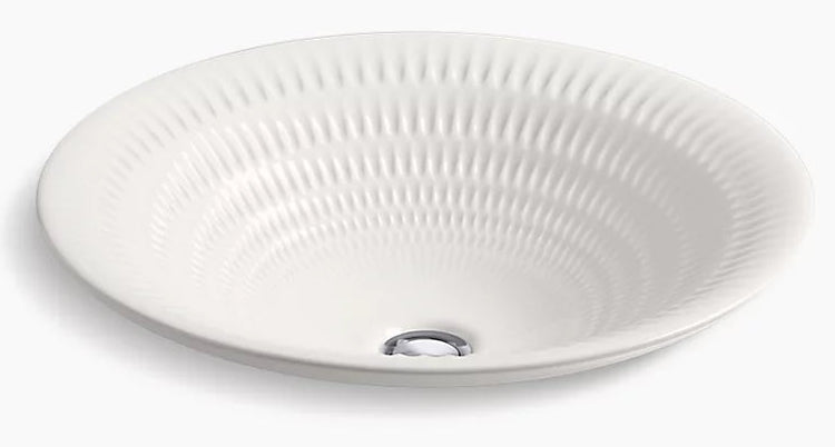 DERRINGTM CARILLONTM -HANDCRAFTED CERAMICS COUNTER - KOHLER LUXURY - ( TRANSLUCENT WHITE - LUXURY - 449x449 mm - 17.96inchX17.96inch )