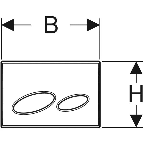 ACTUATOR PLATE KAPPA 20 - GEBERIT - ( GLOSS CHROME - - 0x0 mm - 0inchx0inch )