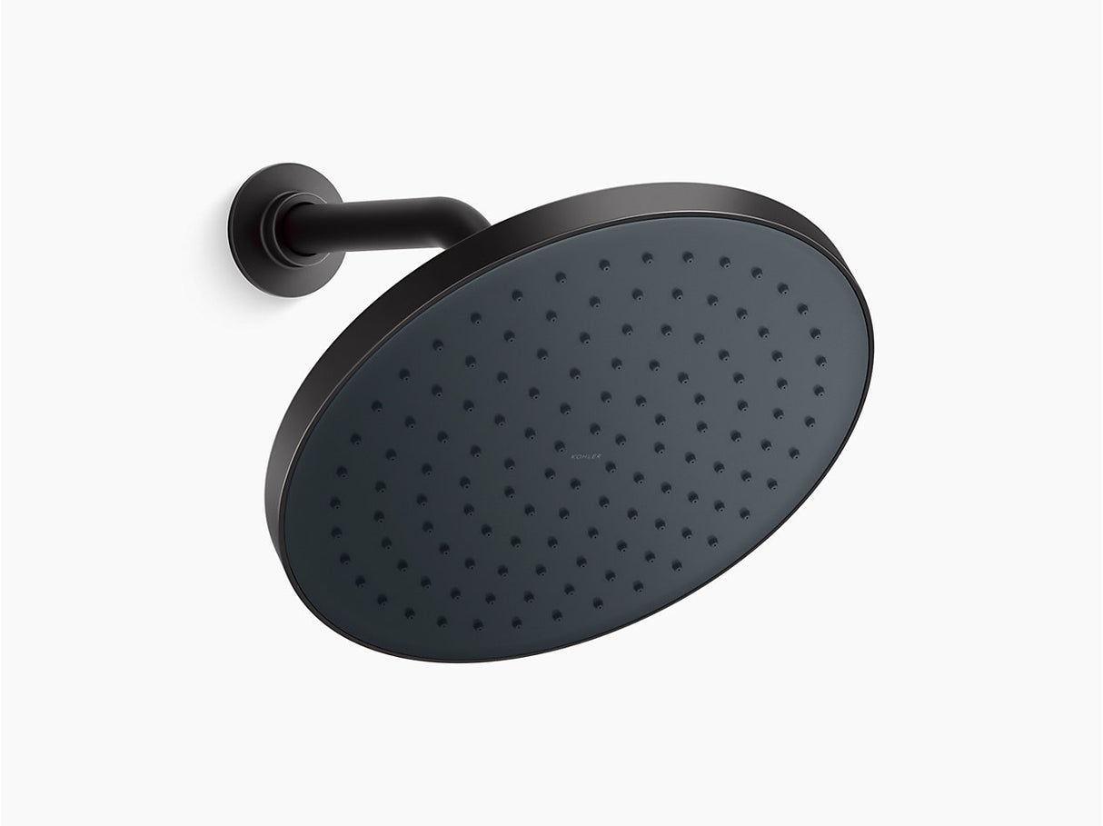 RAIN DUET ROUND RAINHEAD SHOWER W/ANTI-DRIP WITHOUT ARM - KOHLER PREMIUM - ( MATTE BLACK - PREMIUM - 0x250 mm - 0inchX10inch )