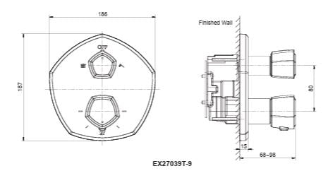 OCCASION MODULO TH B/S TRIM -KNOB HNDLS - KOHLER LUXURY - ( BRUSHED MODERNE BRASS - LUXURY - 0x0 mm - 0inchx0inch )