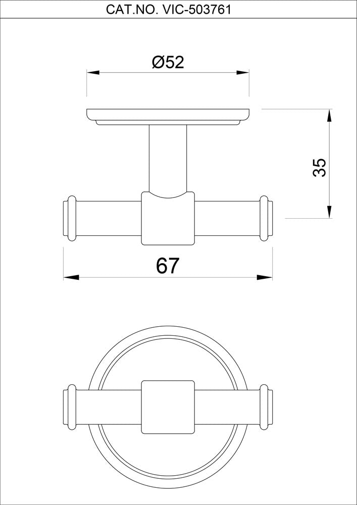 DOUBLE ROBE HOOK - ARTIZE FAUCET - ( CHROME - VIC - 0x0 mm - 0inchX0inch )