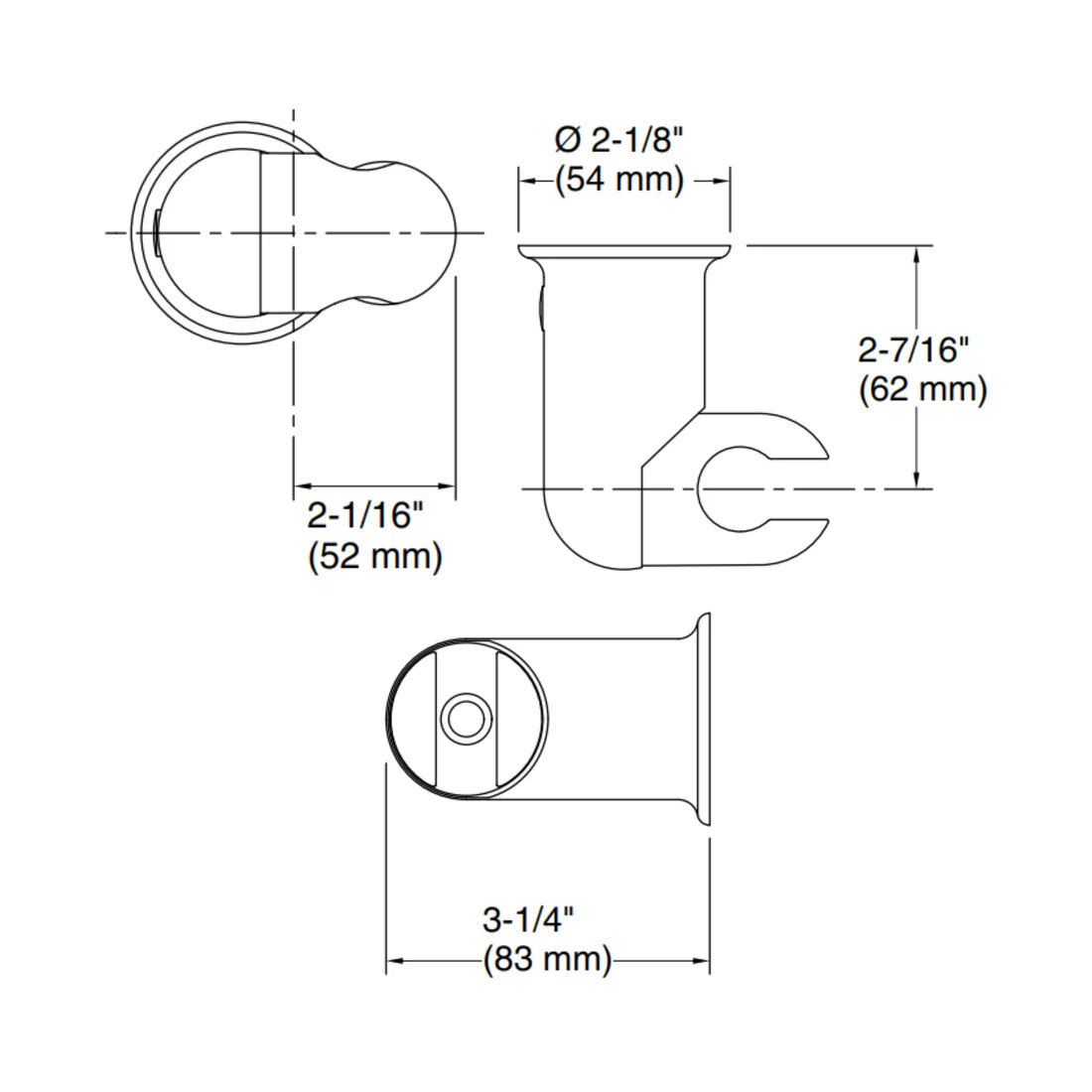 COMPLEMENTARY-HANDSHOWER BRACKET - KOHLER POPULAR - ( BRUSHED BRONZE - POPULAR - 0x0 mm - 0inchX0inch )