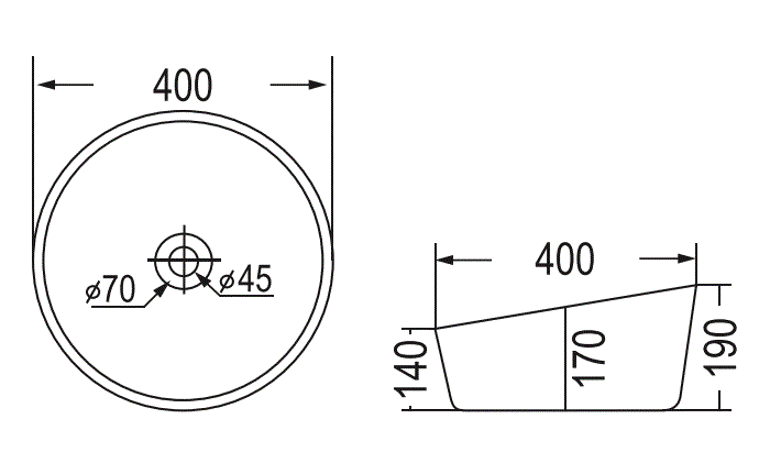 CREAM STONE WASH BASIN - AQUANT - ( TRAVERTINE MARBLE - - 0x400 mm - 0inchX16inch )
