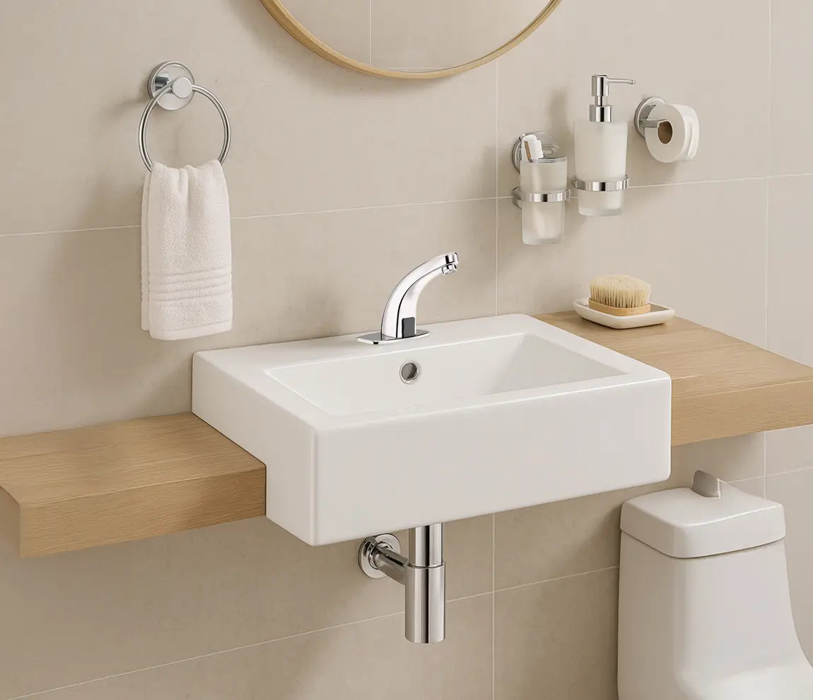 WASH BASIN TABLE TOP/WALL MOUNT ENIGMA - HINDWARE - ( STAR WHITE - ITALIAN - 520x460 mm - 20.5inchX18inch )