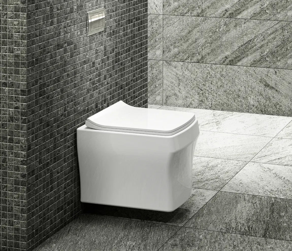 RIMLESS WM EWC W/SOFT CLOSE SC (P-210)- HINDWARE - ( WHITE - BERLIN - 480x345 mm - 19.2inchX13.8inch )